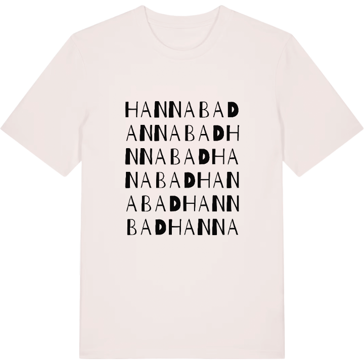 Hannabad ordlek t-shirt – t-shirt från PinShirt