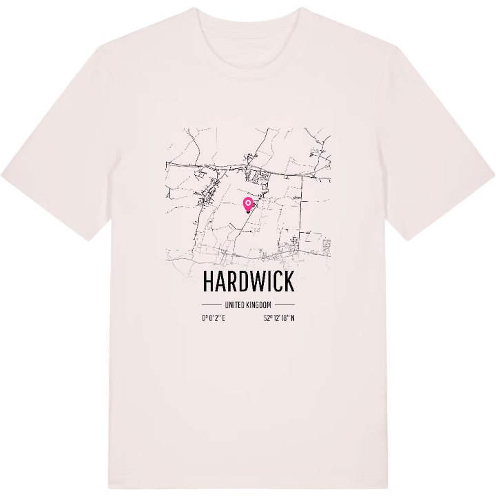 Hardwick karta t-shirt – t-shirt från PinShirt