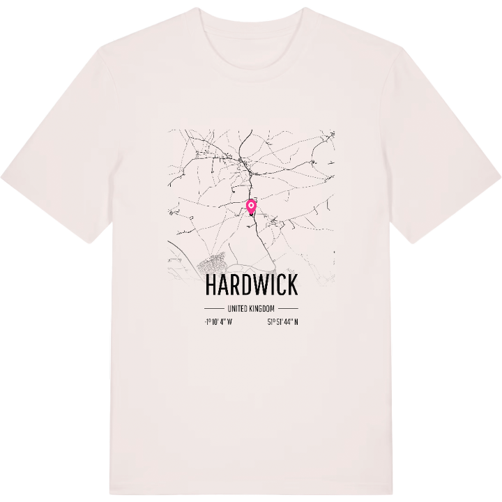 Hardwick karta t-shirt – t-shirt från PinShirt