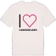 Jag älskar Harebokvarn t-shirt stort tryck