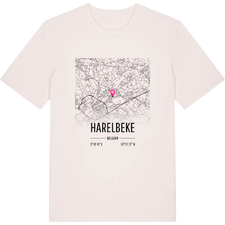 Harelbeke karta t-shirt – t-shirt från PinShirt