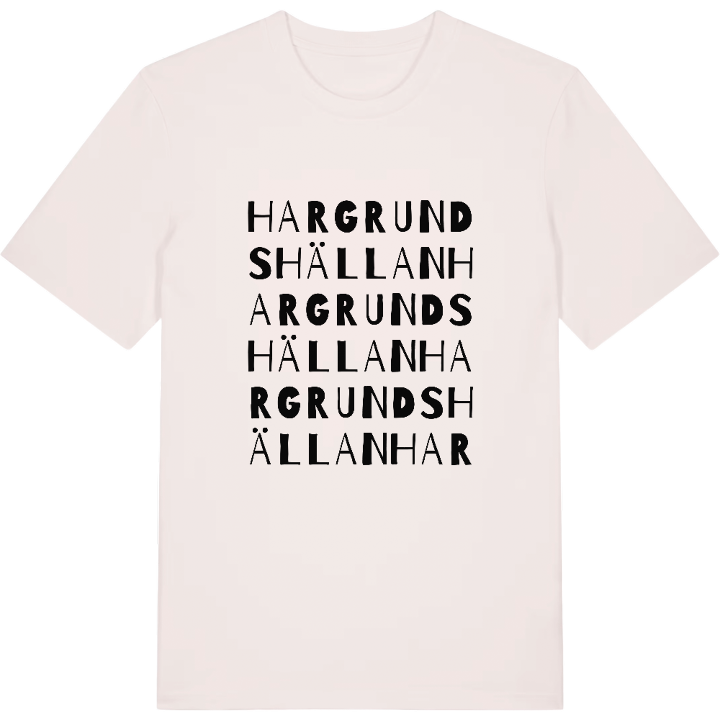 Hargrundshällan ordlek t-shirt – t-shirt från PinShirt