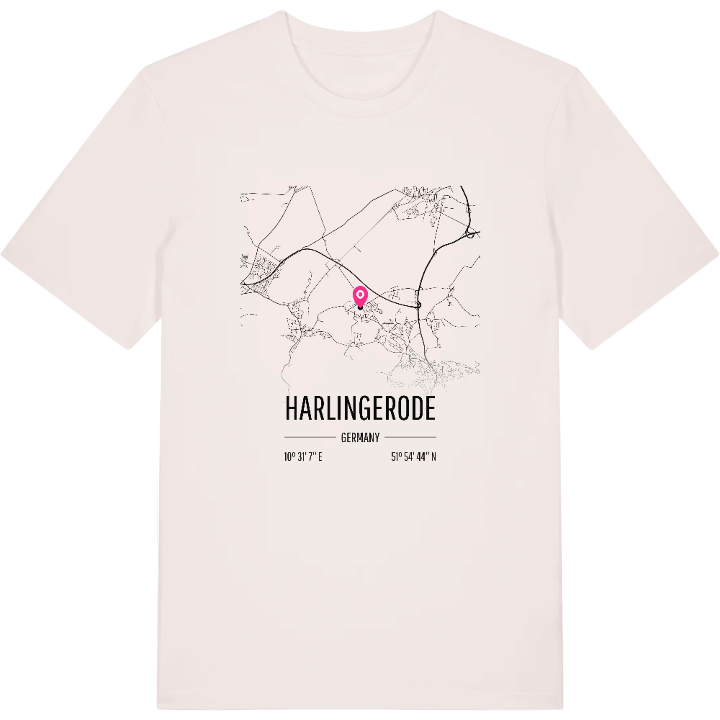 Harlingerode karta t-shirt – t-shirt från PinShirt