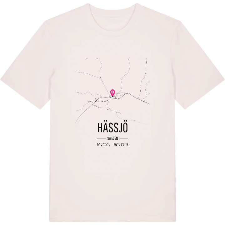 Hässjö karta t-shirt – t-shirt från PinShirt