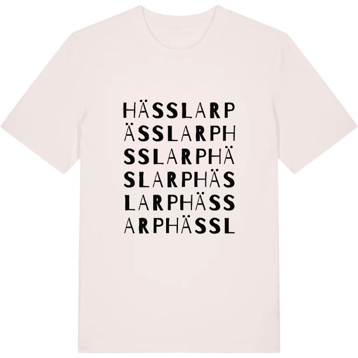 Hässlarp ordlek t-shirt – t-shirt från PinShirt