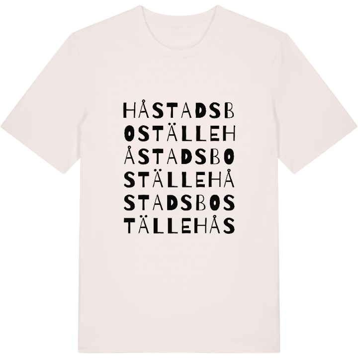 Håstads boställe ordlek t-shirt – t-shirt från PinShirt