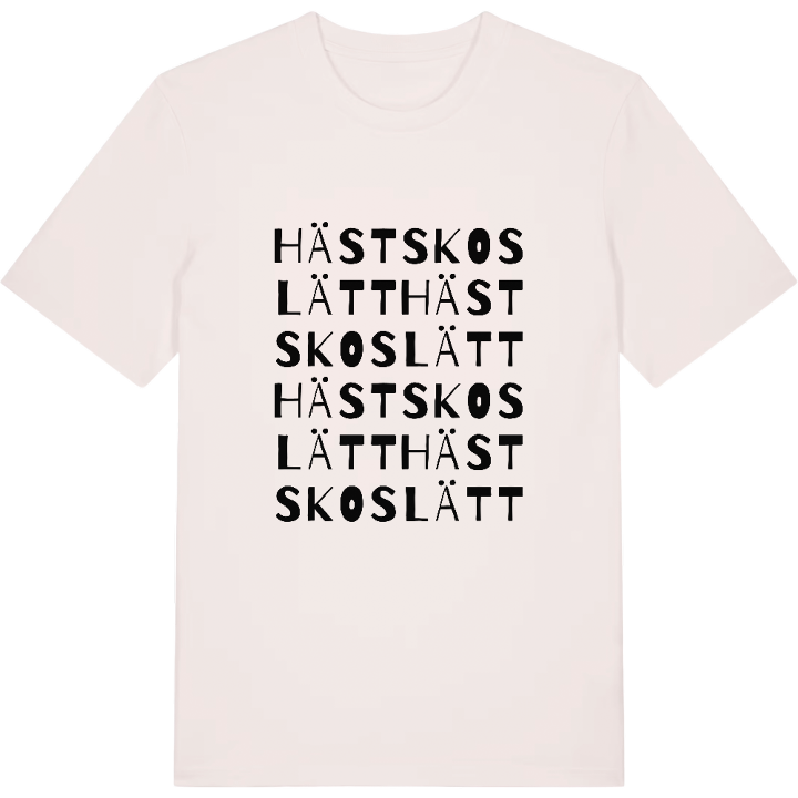 Hästskoslätt ordlek t-shirt – t-shirt från PinShirt