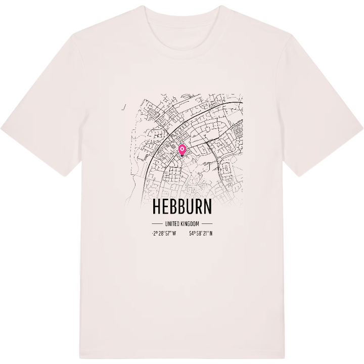 Hebburn karta t-shirt – t-shirt från PinShirt