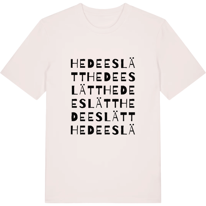 Hedeeslätt ordlek t-shirt – t-shirt från PinShirt