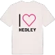 Jag älskar Hedley t-shirt stort tryck