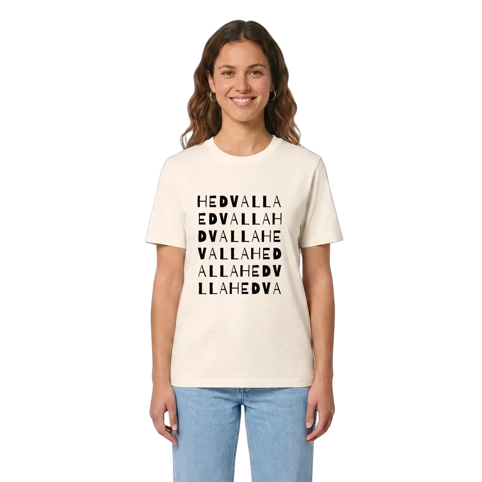 Hedvalla ordlek t-shirt – Vintage White, i miljö