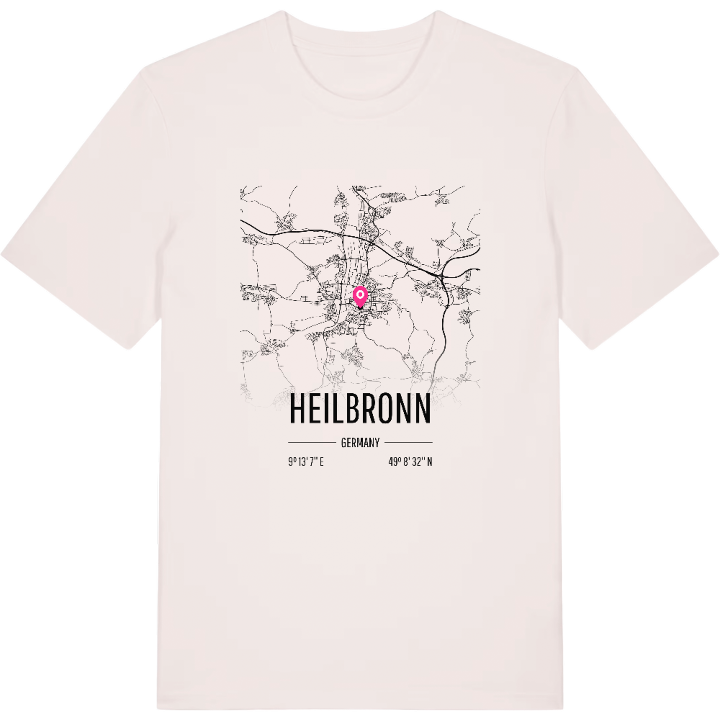 Heilbronn karta t-shirt – t-shirt från PinShirt