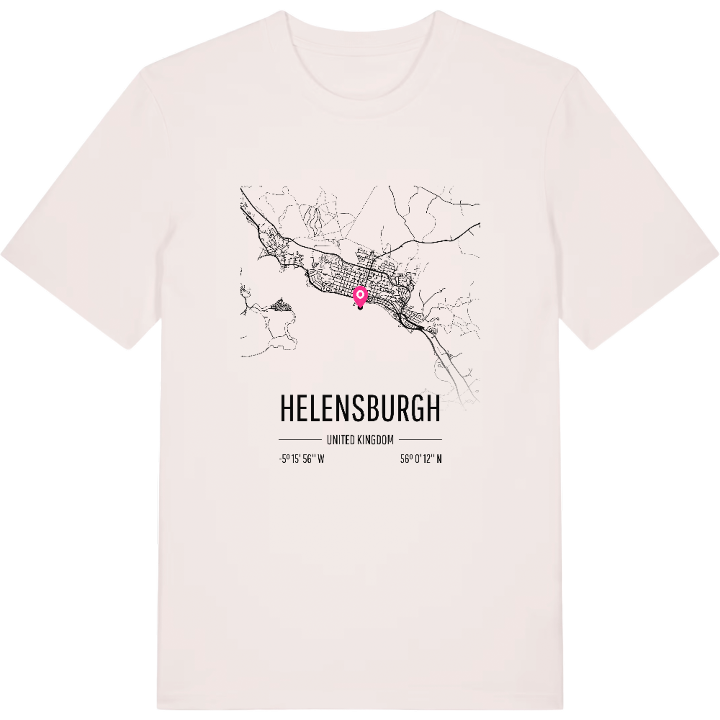 Helensburgh karta t-shirt – t-shirt från PinShirt