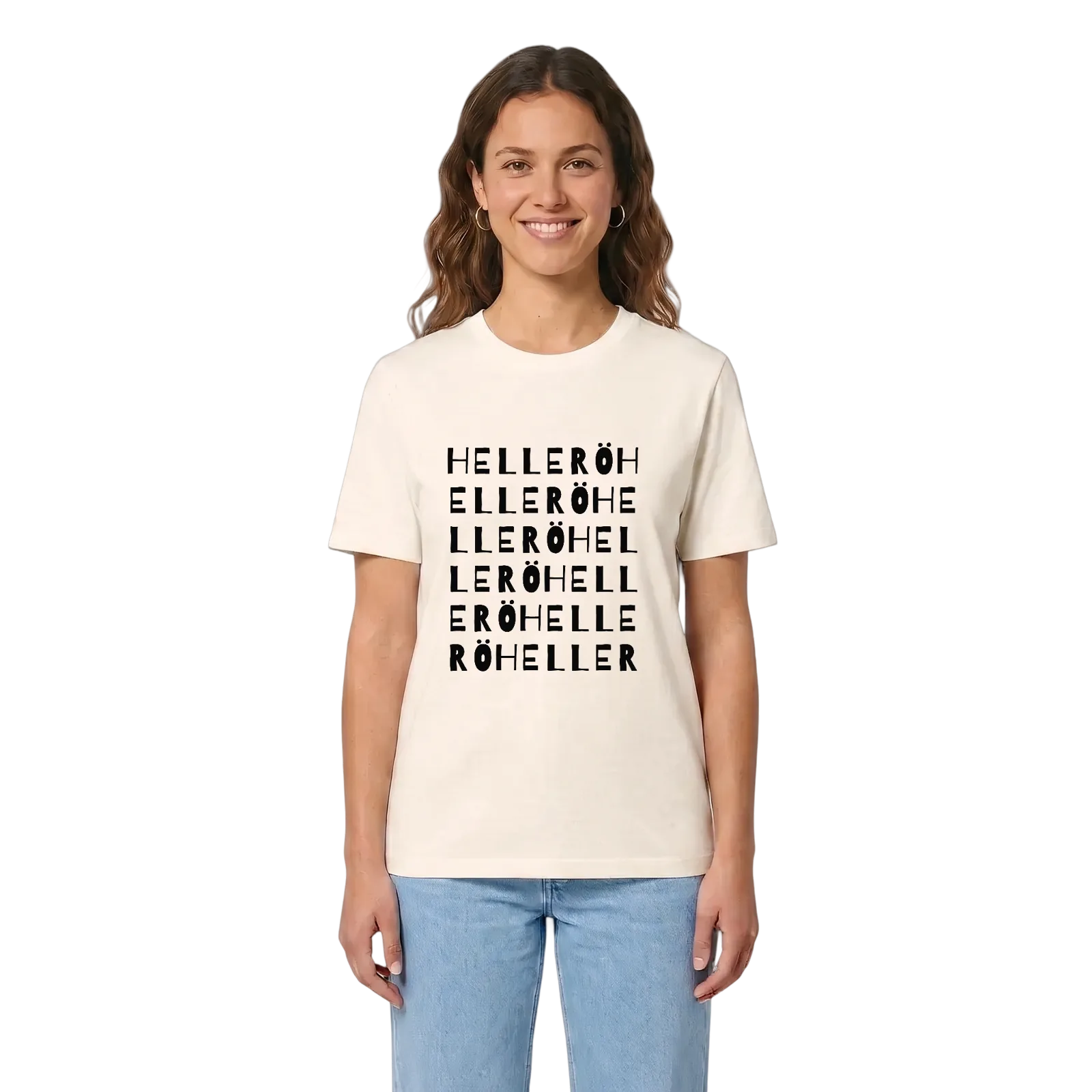 Hellerö ordlek t-shirt – Vintage White, i miljö
