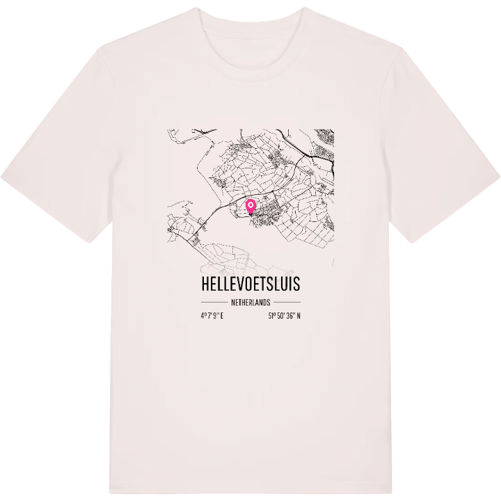 Hellevoetsluis karta t-shirt – t-shirt från PinShirt
