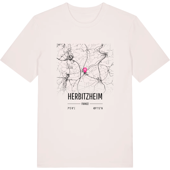 Herbitzheim karta t-shirt – t-shirt från PinShirt