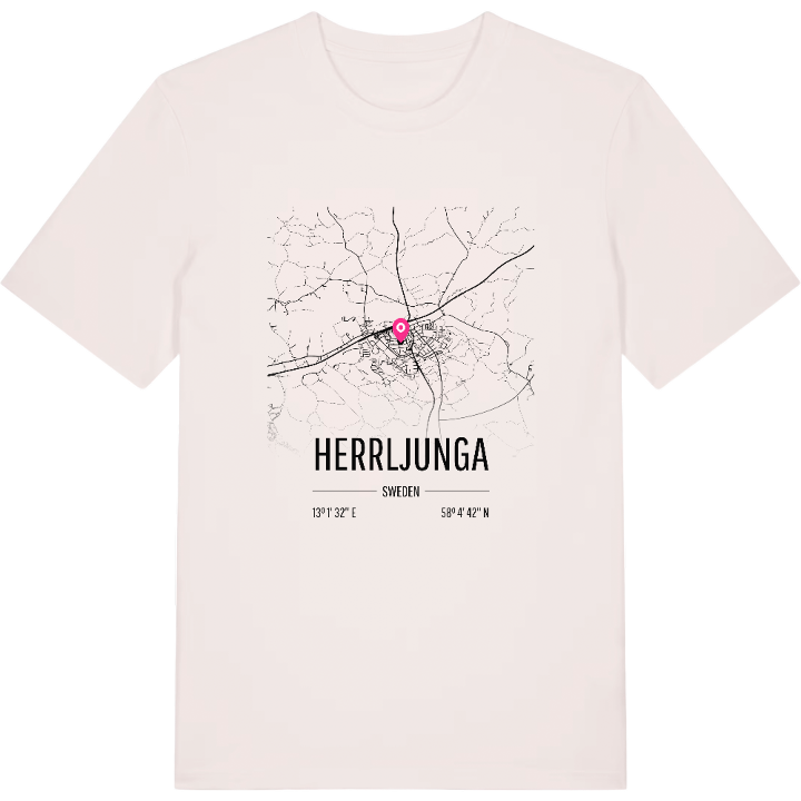 Herrljunga karta t-shirt – t-shirt från PinShirt