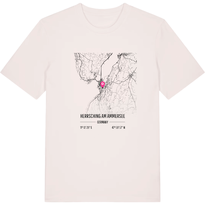 Herrsching am Ammersee karta t-shirt – t-shirt från PinShirt