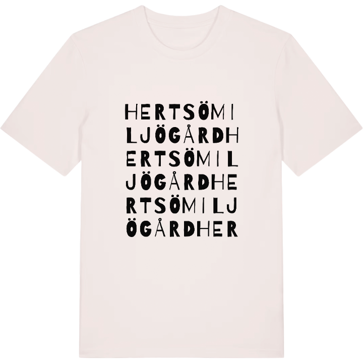 Hertsö miljögård ordlek t-shirt – t-shirt från PinShirt