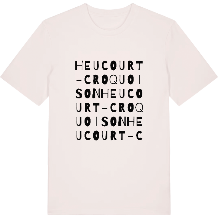 Heucourt-Croquoison ordlek t-shirt – t-shirt från PinShirt