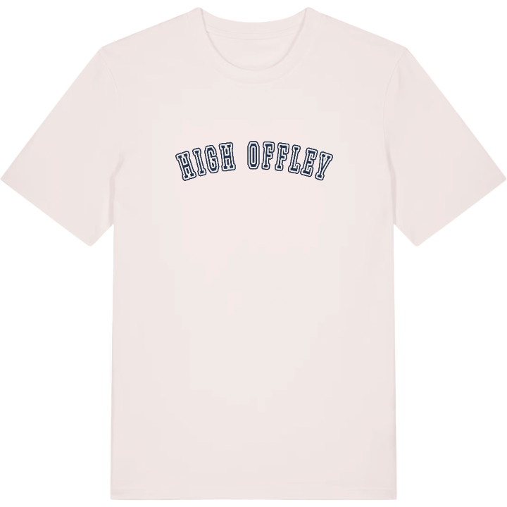 High Offley college t-shirt – t-shirt från PinShirt