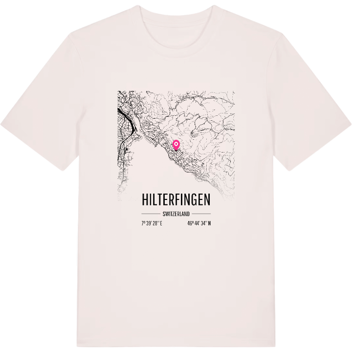 Hilterfingen karta t-shirt – t-shirt från PinShirt