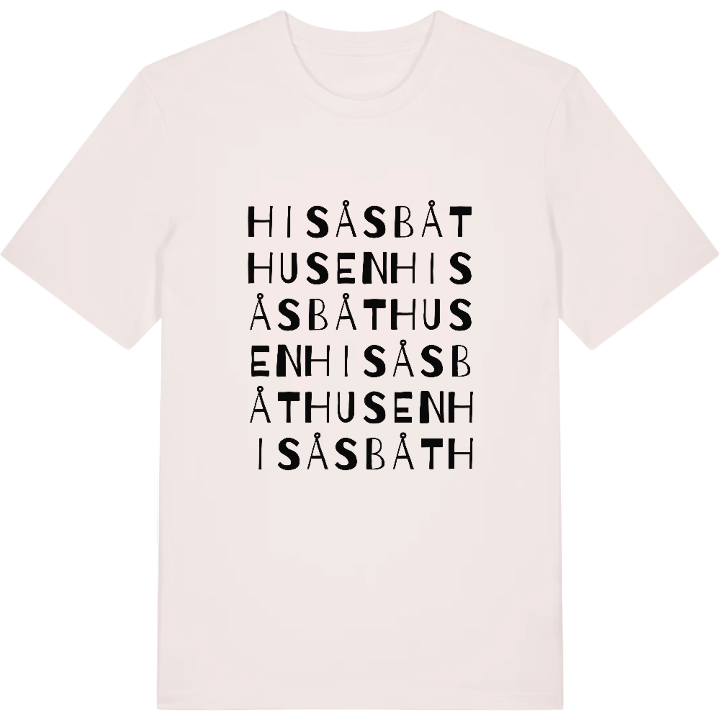 Hisåsbåthusen ordlek t-shirt – t-shirt från PinShirt