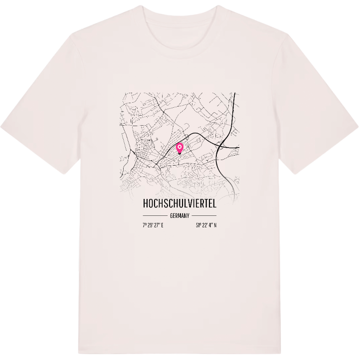 Hochschulviertel karta t-shirt – t-shirt från PinShirt