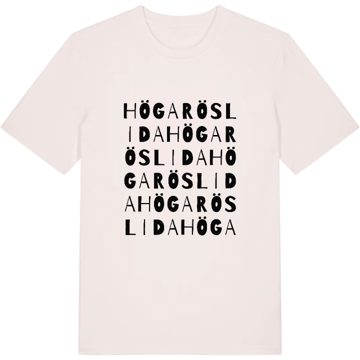 Höga Röslida ordlek t-shirt – t-shirt från PinShirt