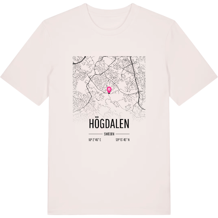 Högdalen karta t-shirt – t-shirt från PinShirt