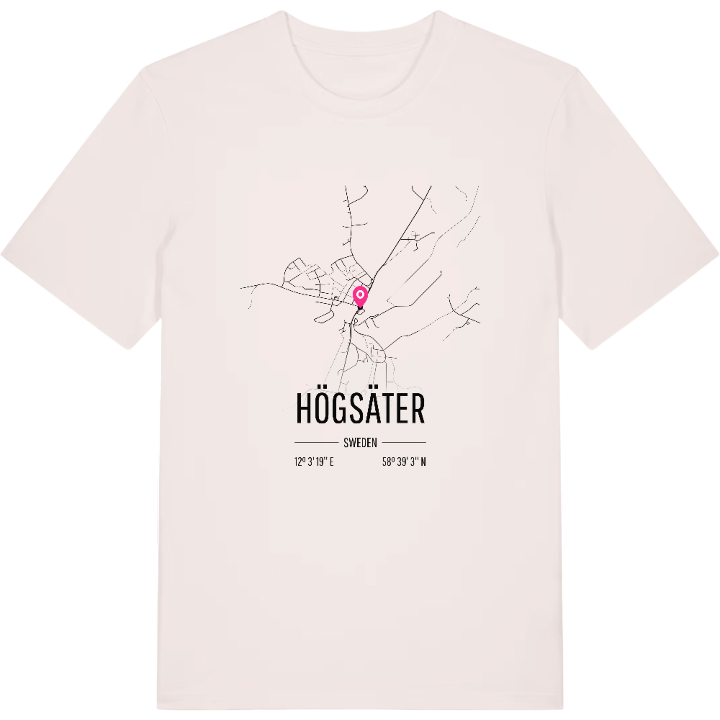 Högsäter karta t-shirt – t-shirt från PinShirt