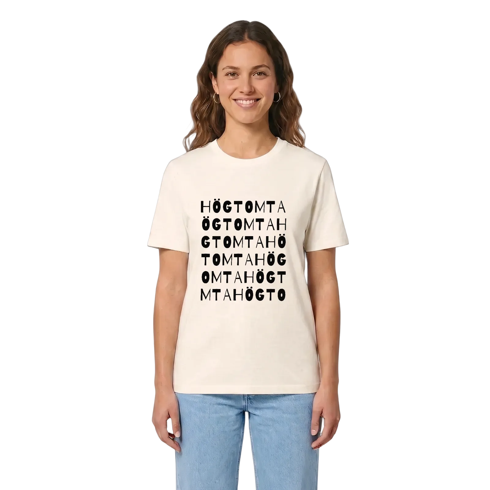 Högtomta ordlek t-shirt – Vintage White, i miljö