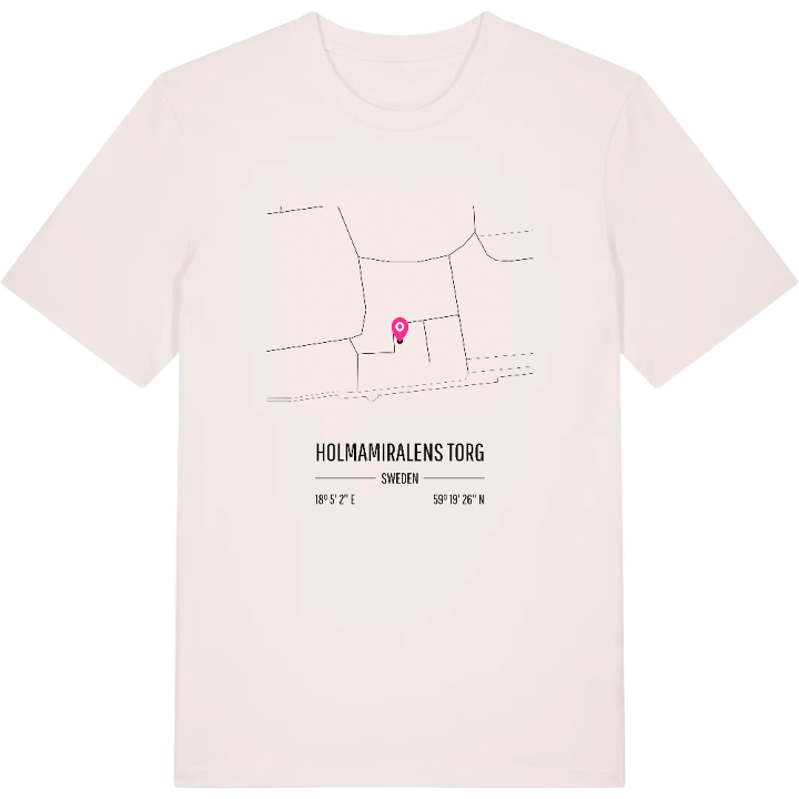 Holmamiralens Torg karta t-shirt – t-shirt från PinShirt