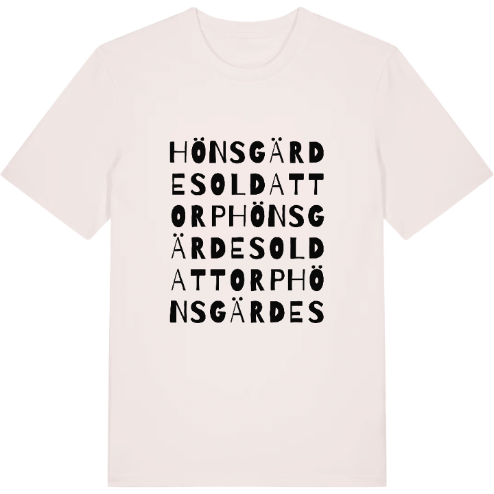 Hönsgärde soldattorp ordlek t-shirt – t-shirt från PinShirt