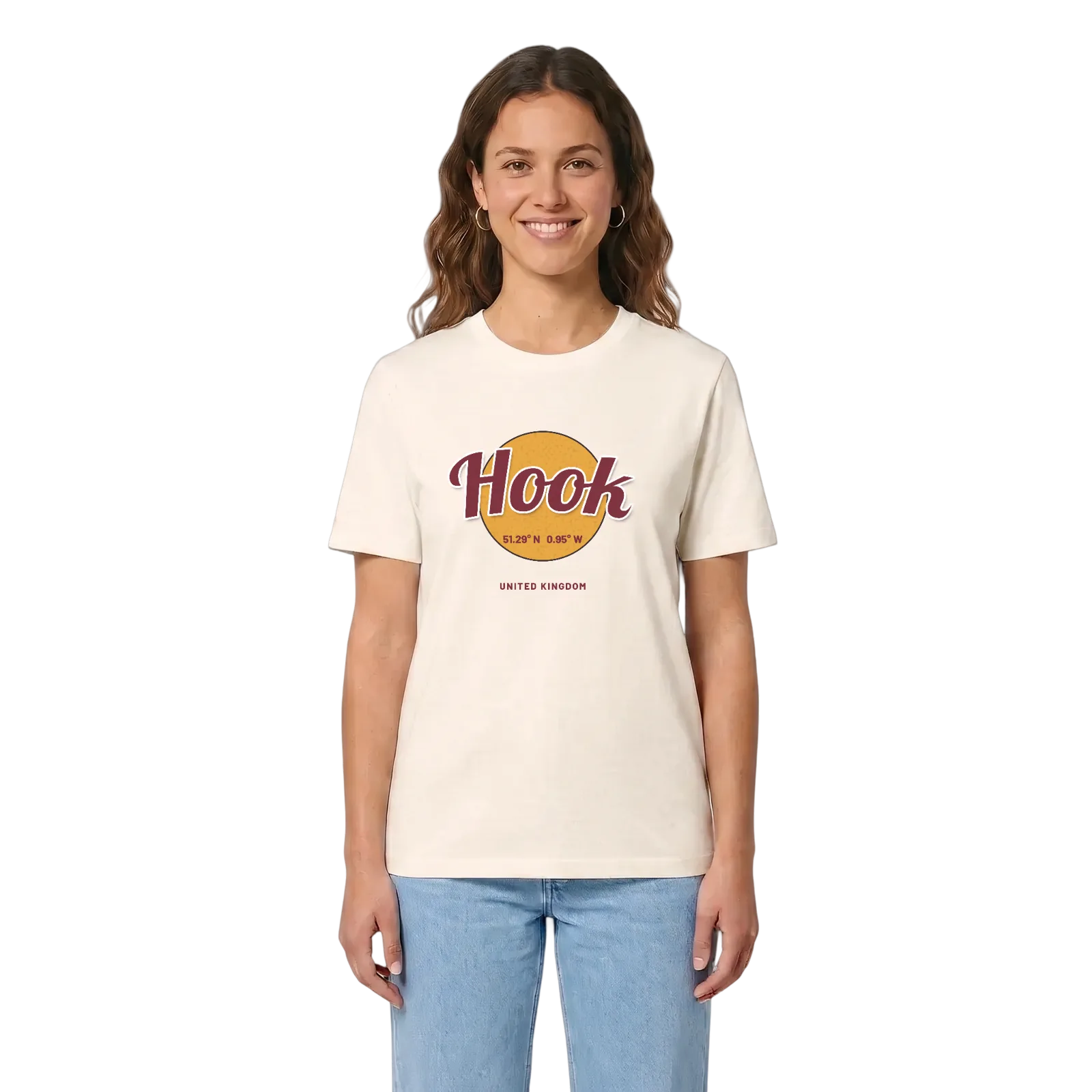 Hook cirkel t-shirt – Vintage White, i miljö