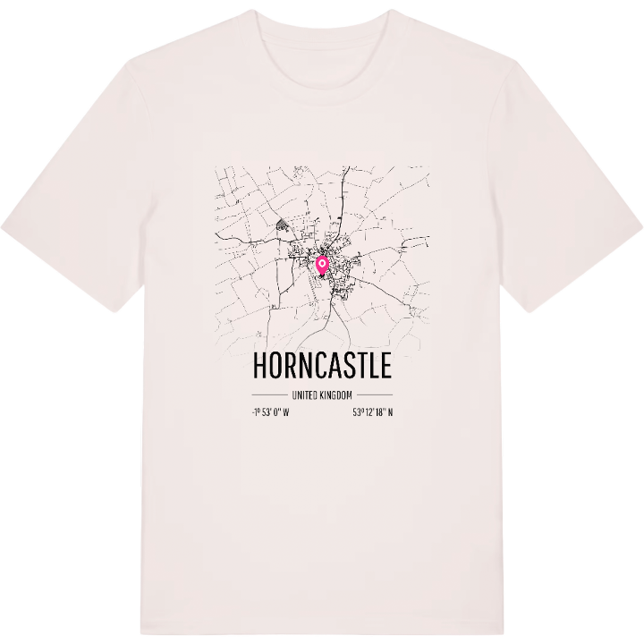 Horncastle karta t-shirt – t-shirt från PinShirt
