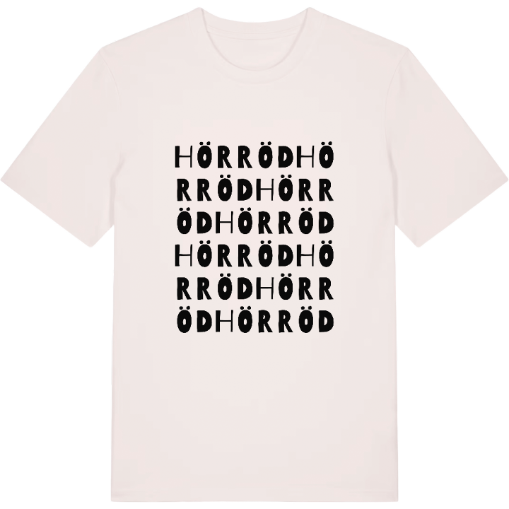 Hörröd ordlek t-shirt – t-shirt från PinShirt