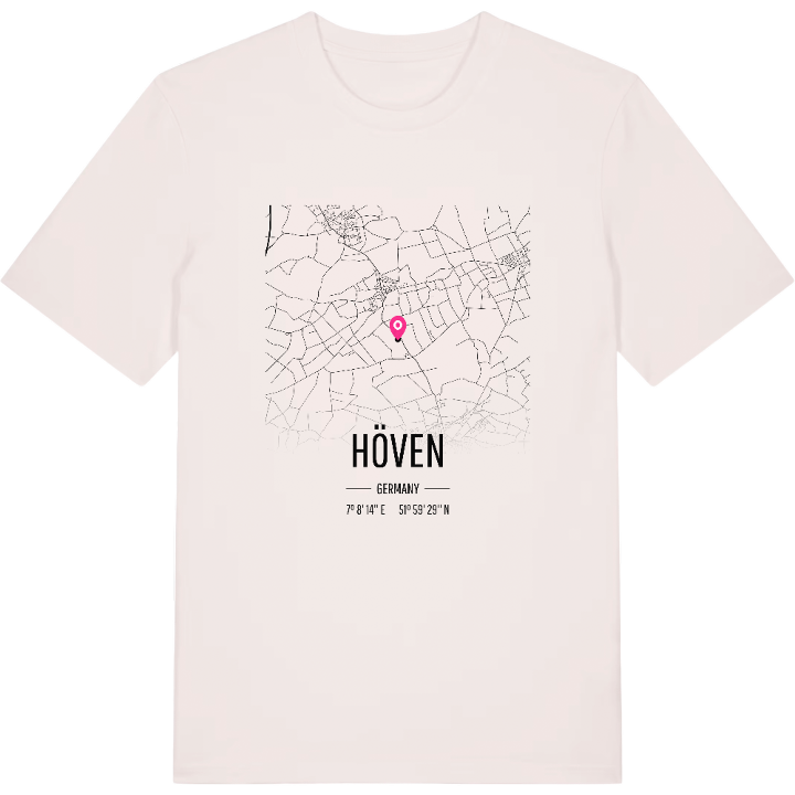 Höven karta t-shirt – t-shirt från PinShirt