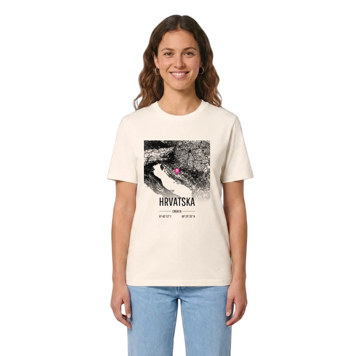 Hrvatska karta t-shirt – t-shirt från PinShirt