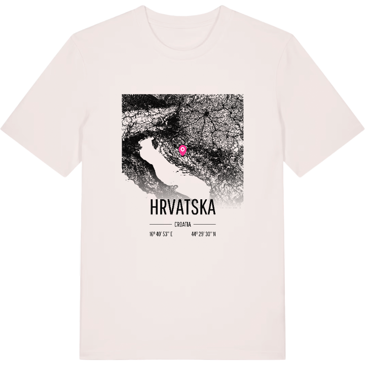 Hrvatska karta t-shirt – t-shirt från PinShirt