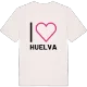 Jag älskar Huelva t-shirt stort tryck