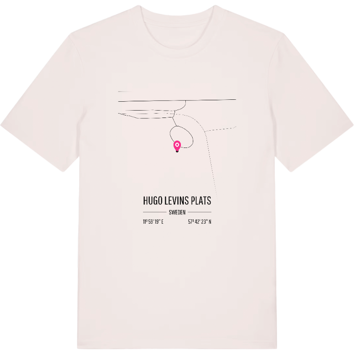 Hugo Levins Plats karta t-shirt – t-shirt från PinShirt