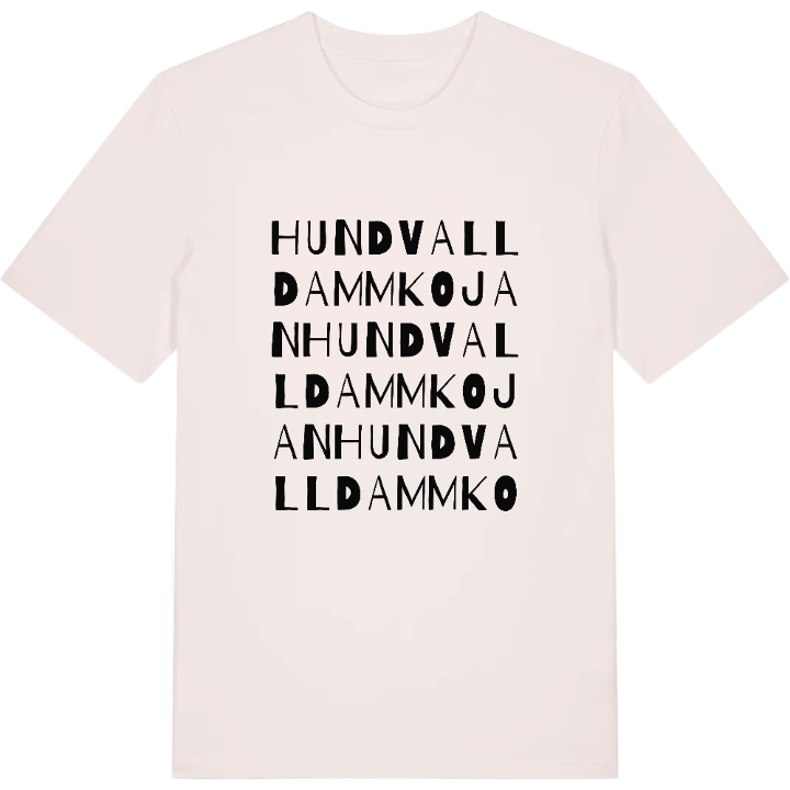 Hundvalldammkojan ordlek t-shirt – t-shirt från PinShirt