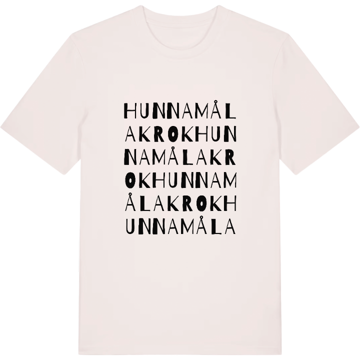 Hunnamåla krok ordlek t-shirt – t-shirt från PinShirt