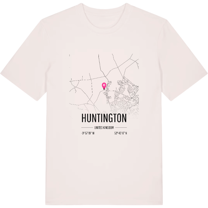 Huntington karta t-shirt – t-shirt från PinShirt