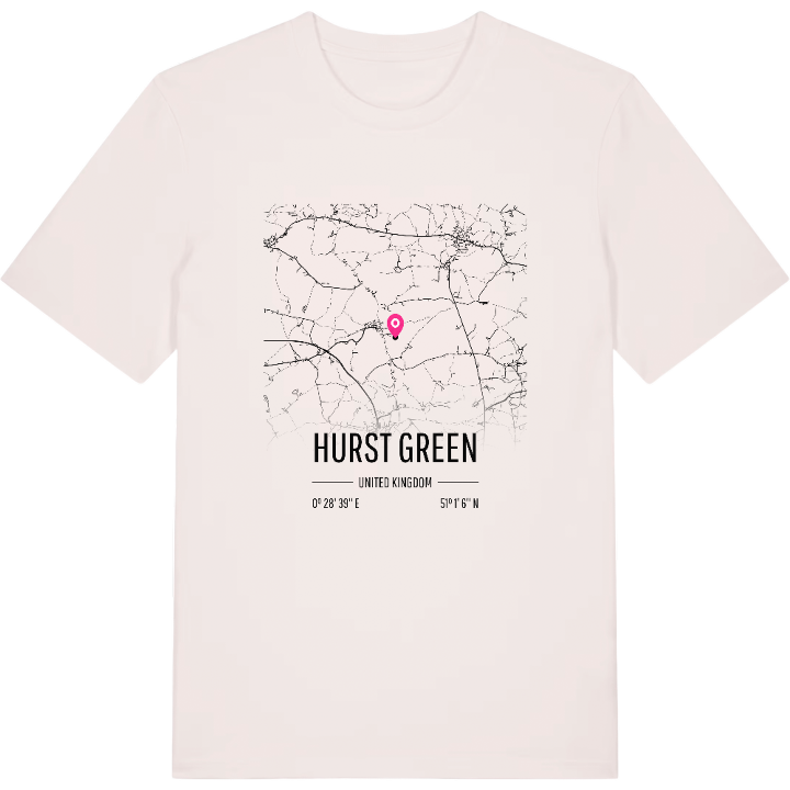 Hurst Green karta t-shirt – t-shirt från PinShirt