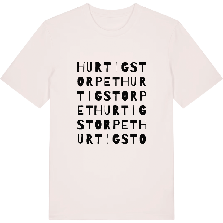 Hurtigstorpet ordlek t-shirt – t-shirt från PinShirt
