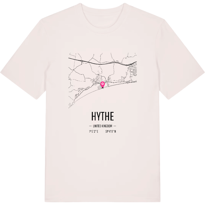 Hythe karta t-shirt – t-shirt från PinShirt
