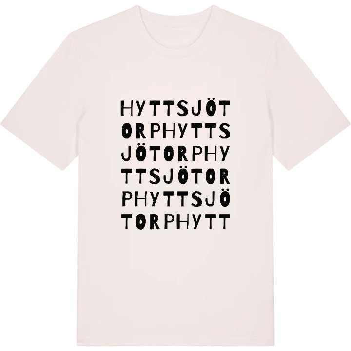 Hyttsjötorp ordlek t-shirt – t-shirt från PinShirt