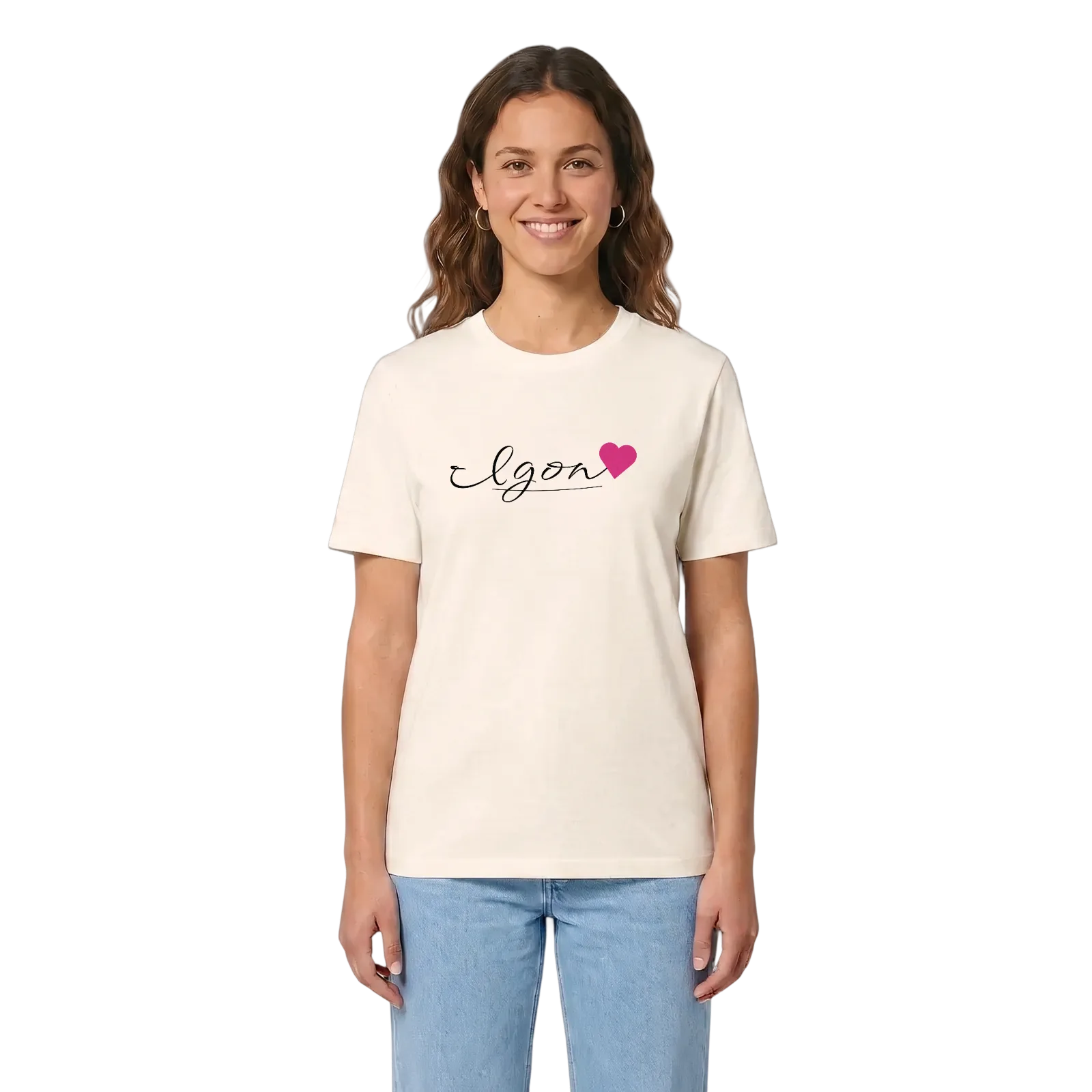 Igon hjärta t-shirt – Vintage White, i miljö